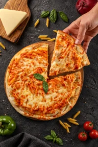 Cheese Pizza with Lifted Slice