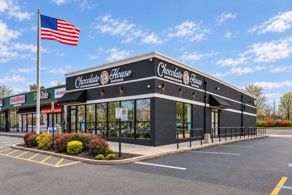 Chocolate House dessert shop exterior in New Jersey